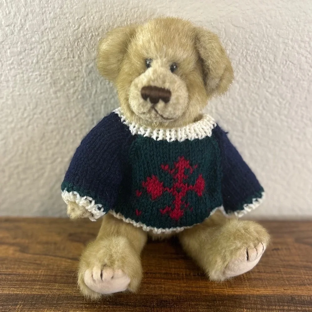 Chrisa Creations 1988 Teddy Bear Plush‎ Stuffed Animal Dog Sweater